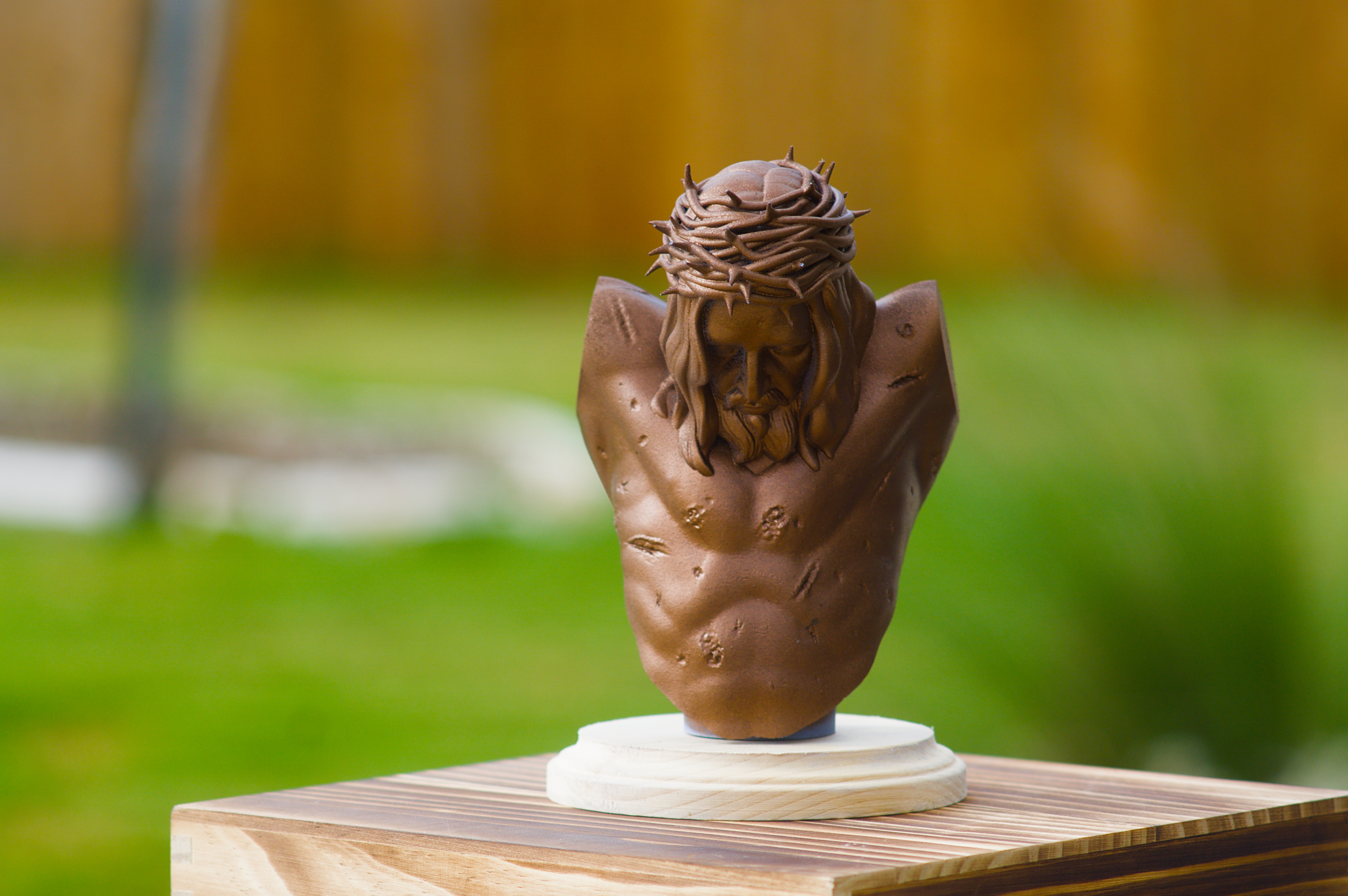 Tetelestai bust study photographed outdoors